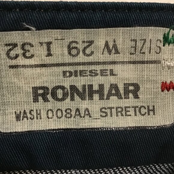 Diesel Ronhar 008AA Dark Wash Straight Leg Jeans Size 29 - Picture 10 of 12